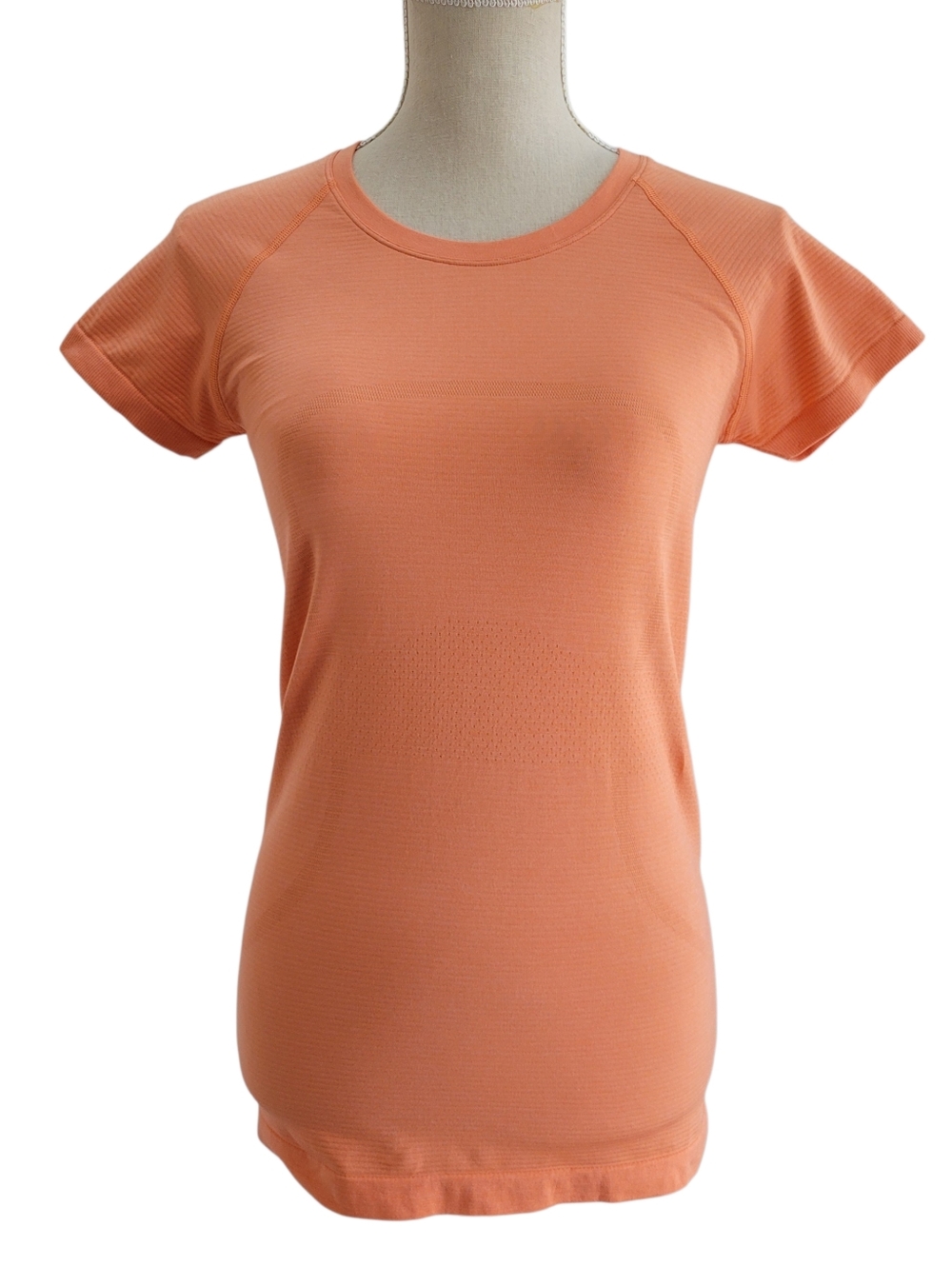 Lululemon Swiftly Tech Orange Heathered Short Sleeve Silverescent Size 6